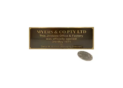Brass Myers Plaque 700px X 526px