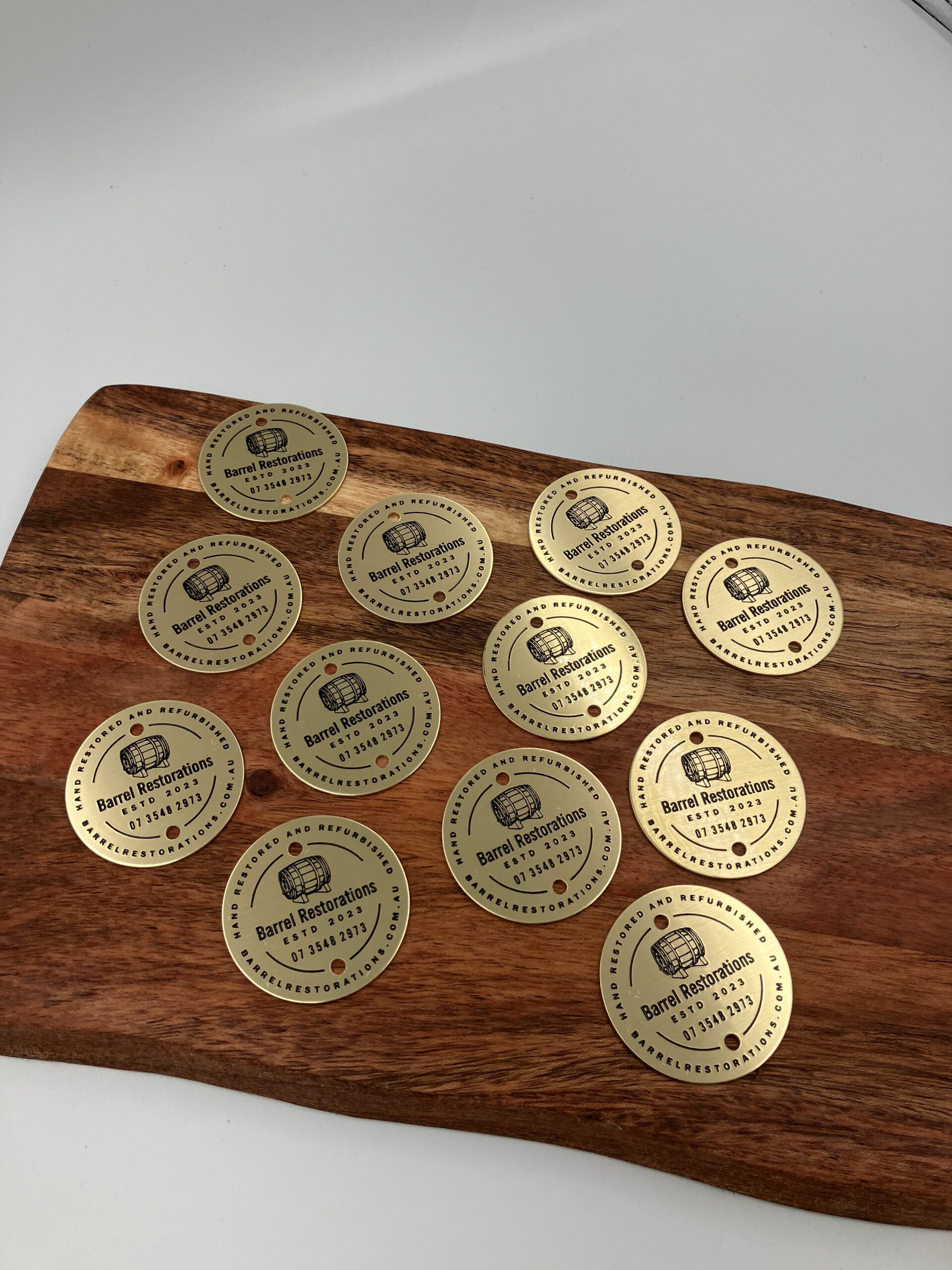 Etched And Paint Filled Brass